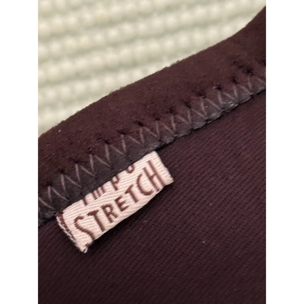 Chocolate Brown Impo Stretch Memory Foam Knee High Tall Boots Size Women 8M Zip